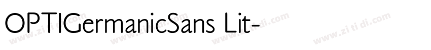 OPTIGermanicSans Lit字体转换